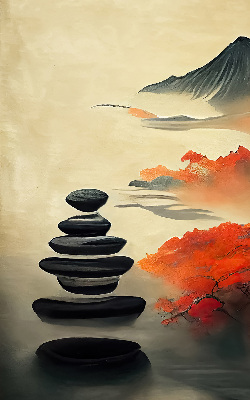 Rolgordijn voor het raam Berg