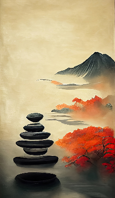 Rolgordijn voor het raam Berg