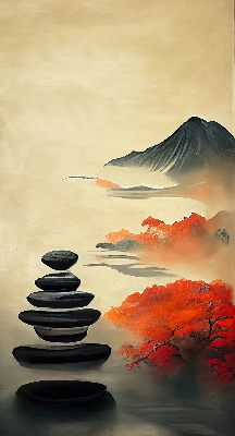 Rolgordijn voor het raam Berg