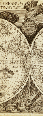 Rolgordijn verduisterend Oude wereldkaart