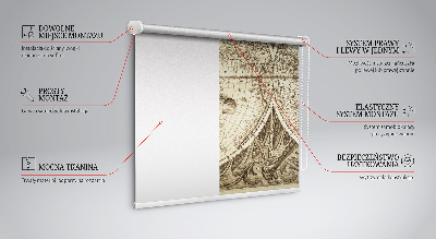 Rolgordijn verduisterend Oude wereldkaart