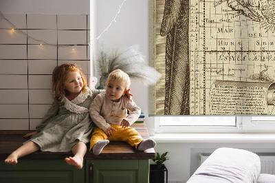 Rolgordijn verduisterend Oude wereldkaart