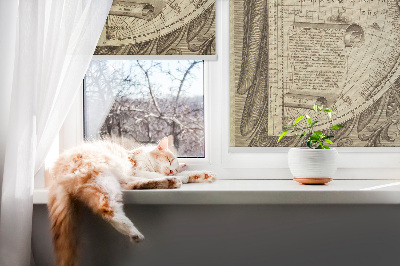 Rolgordijn verduisterend Oude wereldkaart