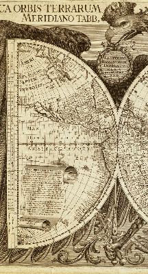 Rolgordijn verduisterend Oude wereldkaart