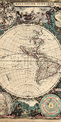 Rolgordijn voor het raam Wereldkaart