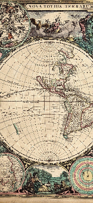 Rolgordijn voor het raam Wereldkaart
