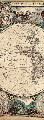 Rolgordijn voor het raam Wereldkaart