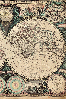 Rolgordijn voor het raam Wereldkaart