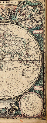 Rolgordijn voor het raam Wereldkaart