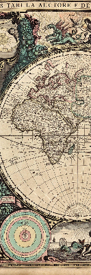 Rolgordijn voor het raam Wereldkaart