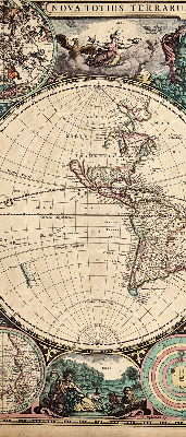Rolgordijn voor het raam Wereldkaart
