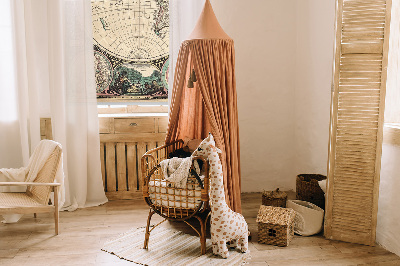 Rolgordijn voor het raam Wereldkaart