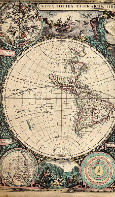Rolgordijn voor het raam Wereldkaart