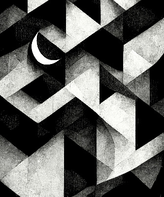 Rolgordijn voor het raam Driehoeken in abstractie