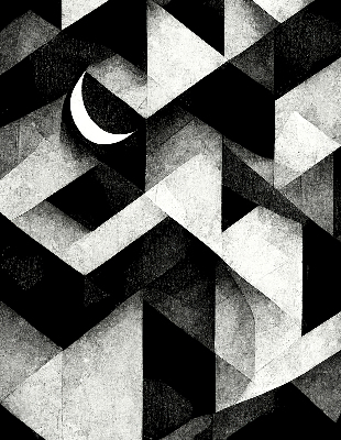 Rolgordijn voor het raam Driehoeken in abstractie