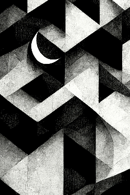 Rolgordijn voor het raam Driehoeken in abstractie