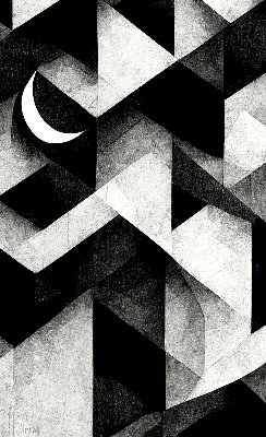 Rolgordijn voor het raam Driehoeken in abstractie