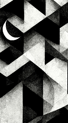 Rolgordijn voor het raam Driehoeken in abstractie