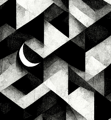 Rolgordijn voor het raam Driehoeken in abstractie