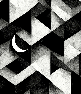 Rolgordijn voor het raam Driehoeken in abstractie