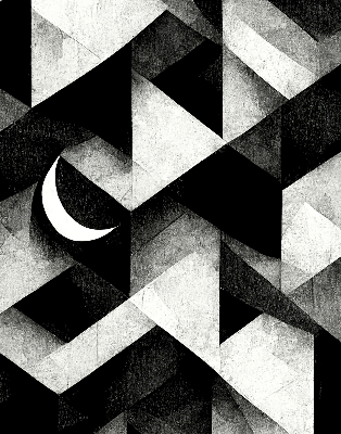 Rolgordijn voor het raam Driehoeken in abstractie