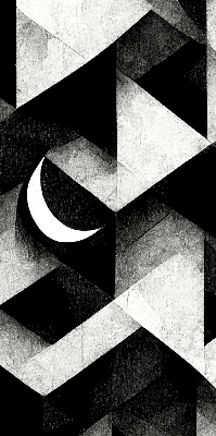 Rolgordijn voor het raam Driehoeken in abstractie