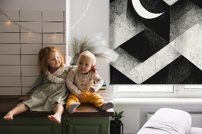 Rolgordijn voor het raam Driehoeken in abstractie