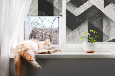 Rolgordijn voor het raam Driehoeken in abstractie