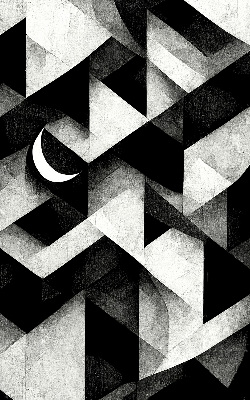 Rolgordijn voor het raam Driehoeken in abstractie