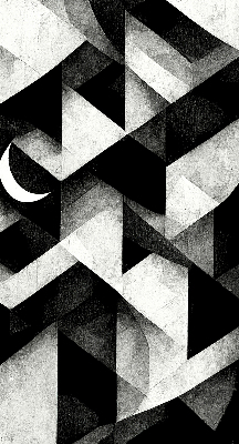 Rolgordijn voor het raam Driehoeken in abstractie