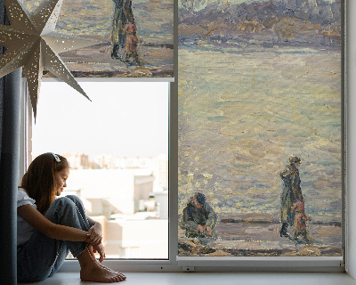 Rolgordijn verduisterend Mensen op het water