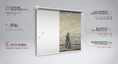 Rolgordijn verduisterend Mensen op het water