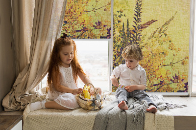 Rolgordijn voor het raam Planten