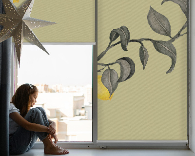 Rolgordijn verduisterend Citroenen aan de boom