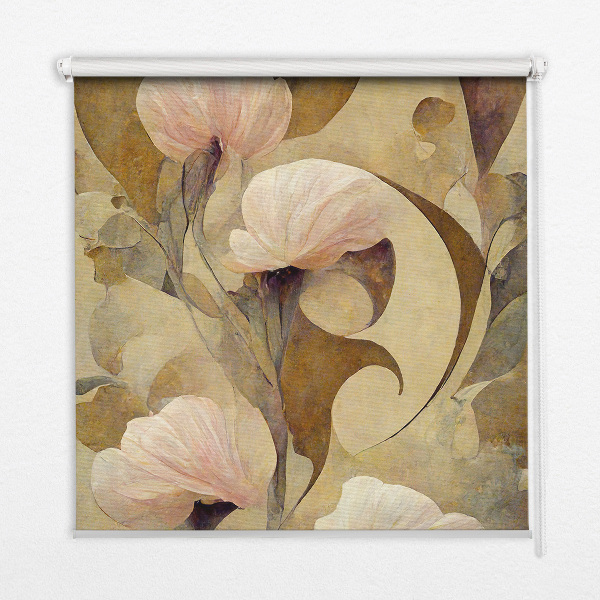 Rolgordijn verduisterend Roze bloemen