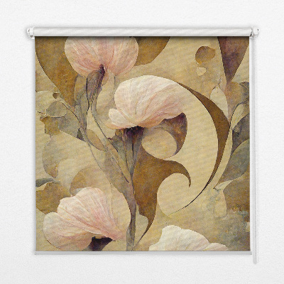 Rolgordijn verduisterend Roze bloemen