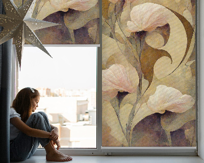 Rolgordijn verduisterend Roze bloemen