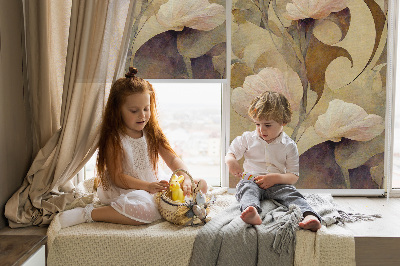 Rolgordijn verduisterend Roze bloemen