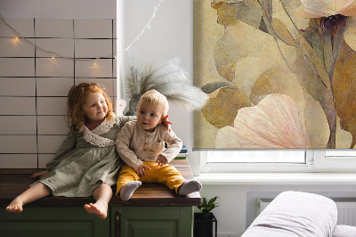 Rolgordijn verduisterend Roze bloemen