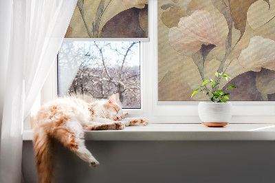 Rolgordijn verduisterend Roze bloemen