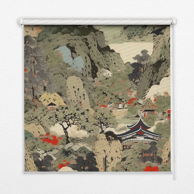 Rolgordijn voor het raam Berg