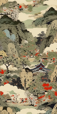 Rolgordijn voor het raam Berg