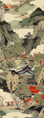 Rolgordijn voor het raam Berg