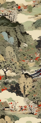 Rolgordijn voor het raam Berg