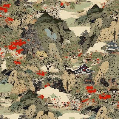 Rolgordijn voor het raam Berg