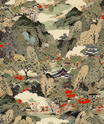 Rolgordijn voor het raam Berg