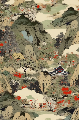 Rolgordijn voor het raam Berg