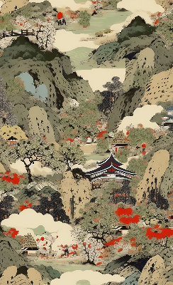 Rolgordijn voor het raam Berg