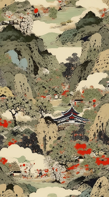 Rolgordijn voor het raam Berg