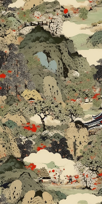 Rolgordijn voor het raam Berg